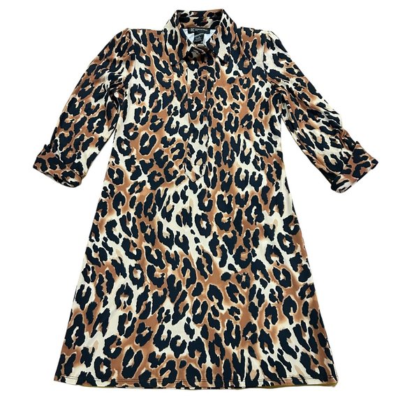 INC Leopard Print Shift Dress Size S - Picture 1 of 6